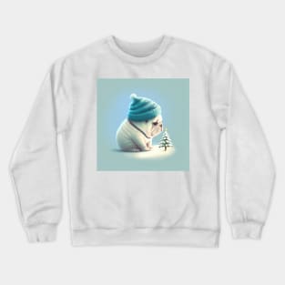 Baby Frenchie waiting Christmas to come Crewneck Sweatshirt